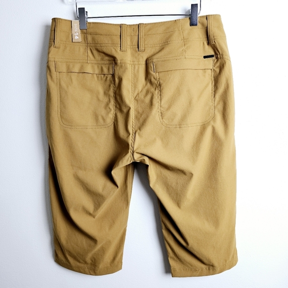 Prana Mustard Yellow Camel Capri Pants NWT - Picture 2 of 11